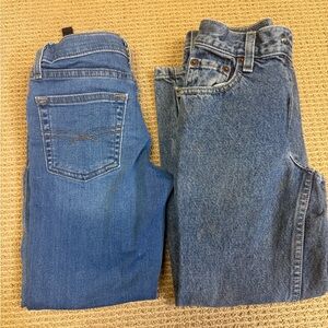 Lot of 2 Size Junior 8 Stylish Blue Denim Jeans Pair